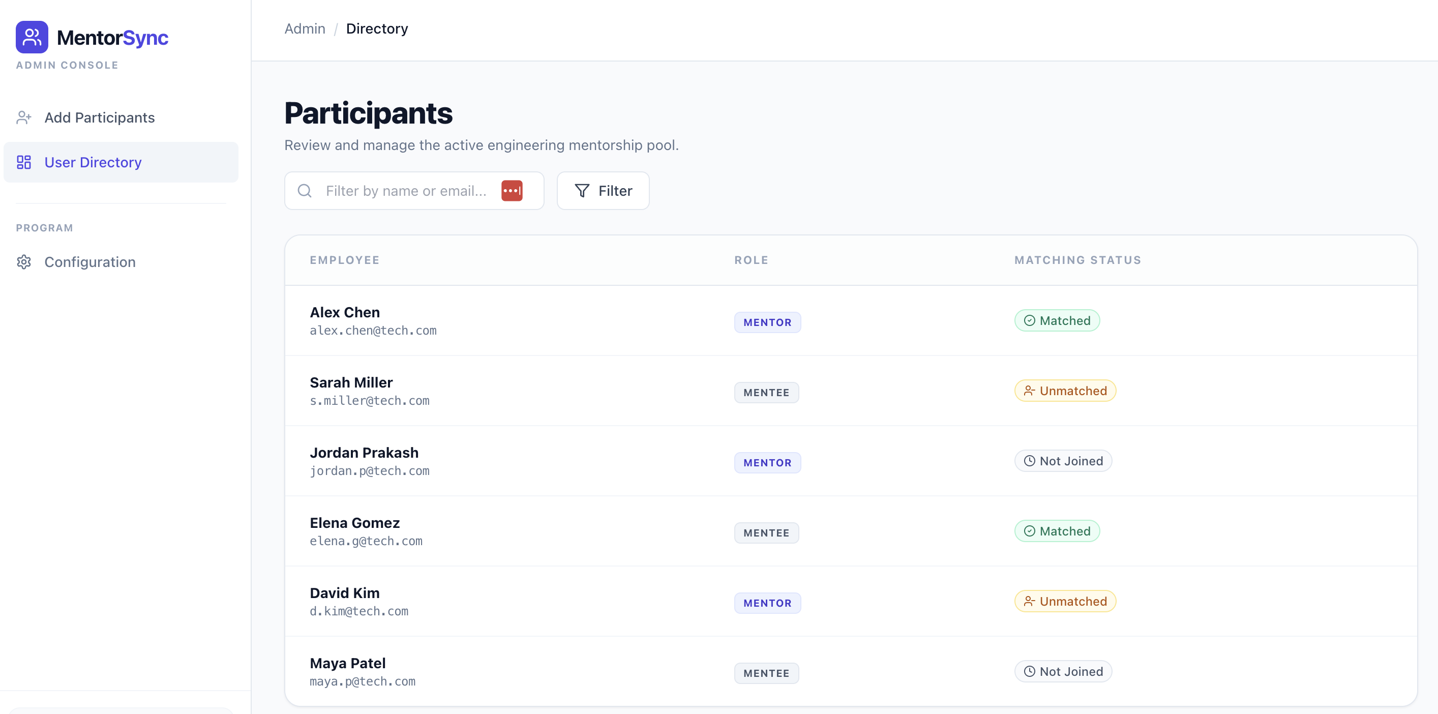 MentorWeave Dashboard